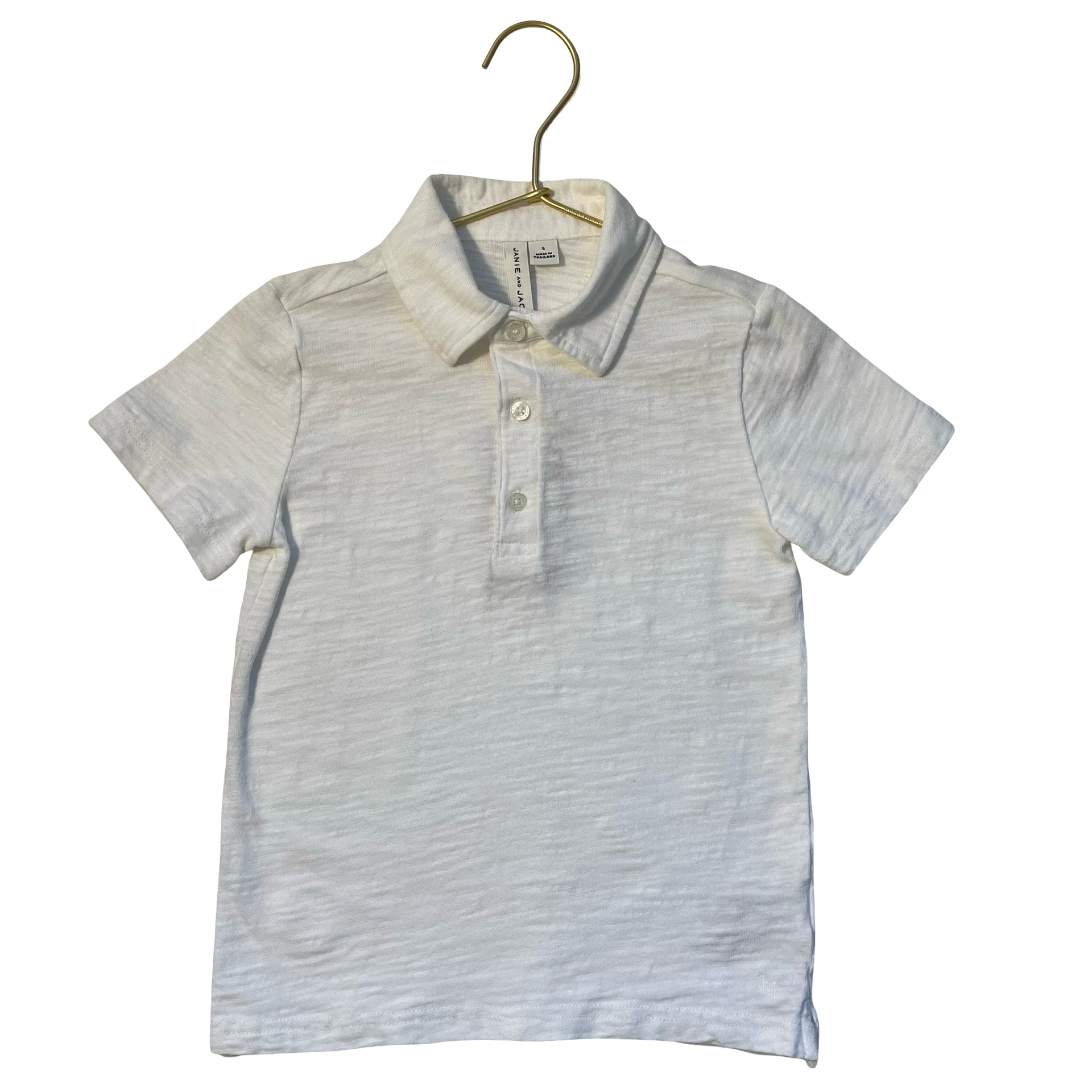 Janie and Jack Off-White Polo Shirt - Size 5