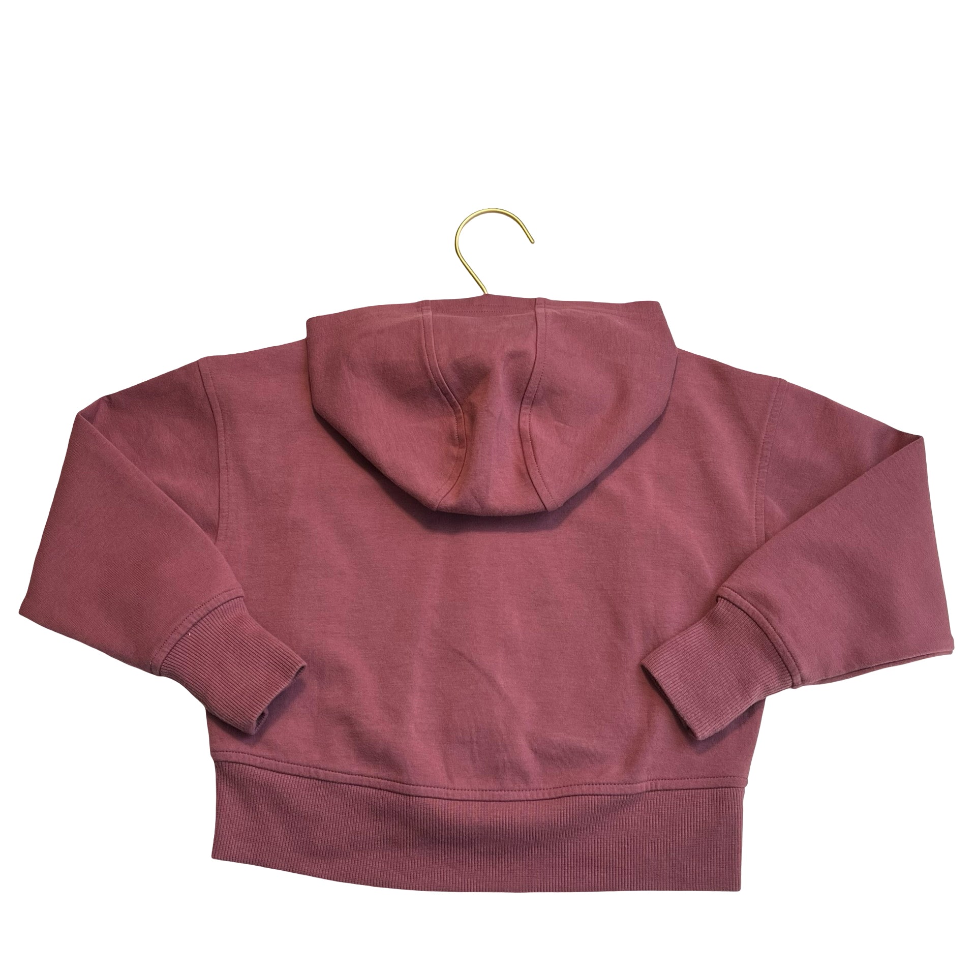 Old Navy Dusty Rose Cropped Zip-Up Hooded Sweatshirt - Size XS 5