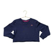 Terez Navy Embroidered Rainbow Cropped Sweatshirt - Size 6