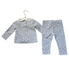 Janie and Jack Light Blue Ribbed Flower & Ladybug Top & Leggings - Size 12-18 Mo