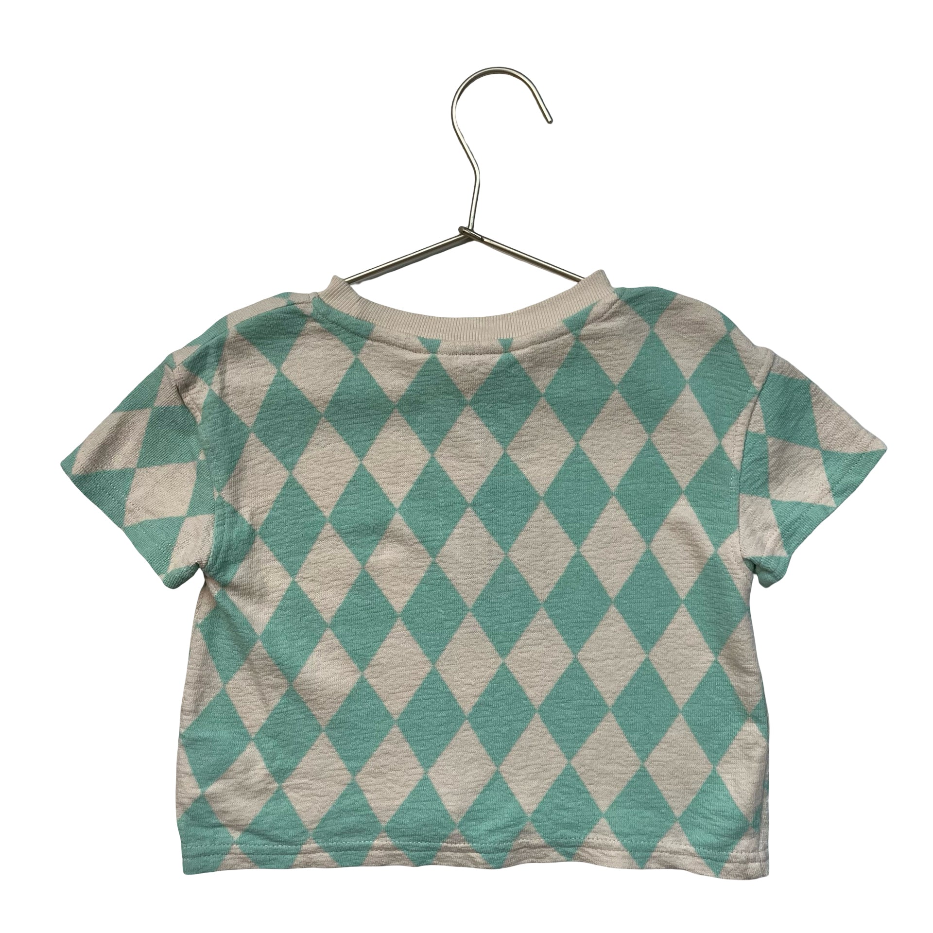 H&M Teal & Ivory Diamond Pattern - Size 5T-6