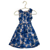 Crewcuts Blue Abstract Floral Belted Dress - Size 3