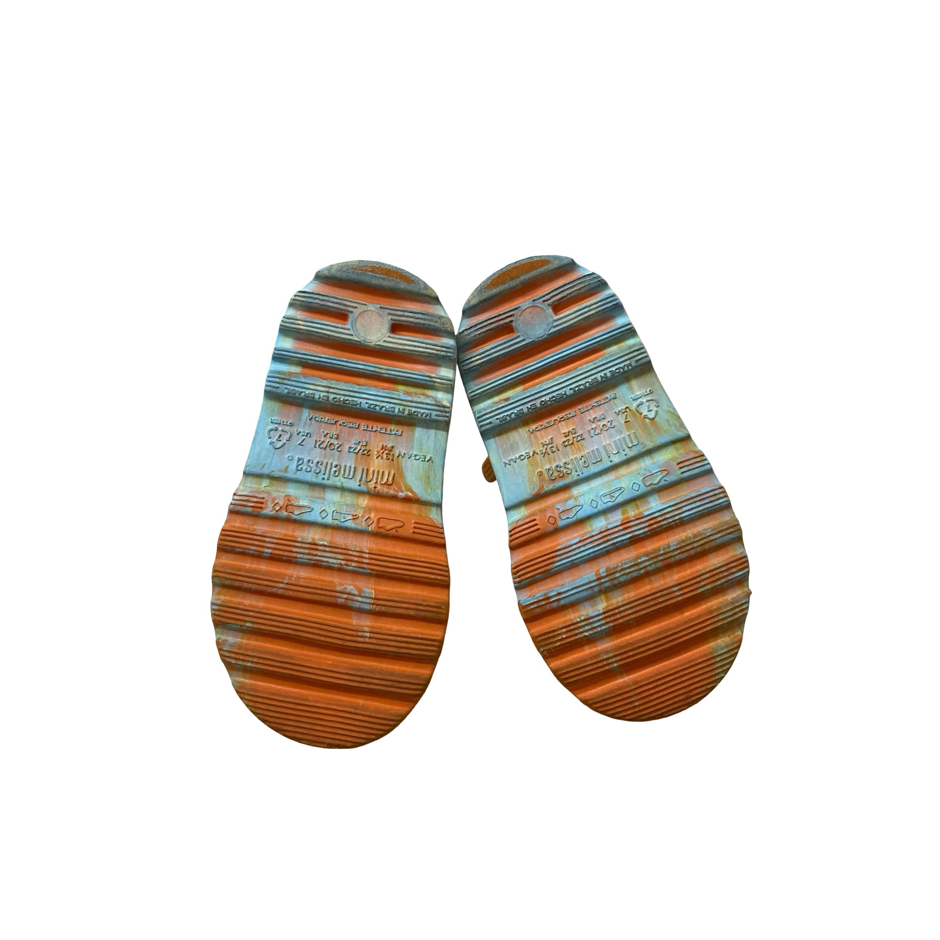 Mini Melissa Light Blue & Orange Boots - Sze 7