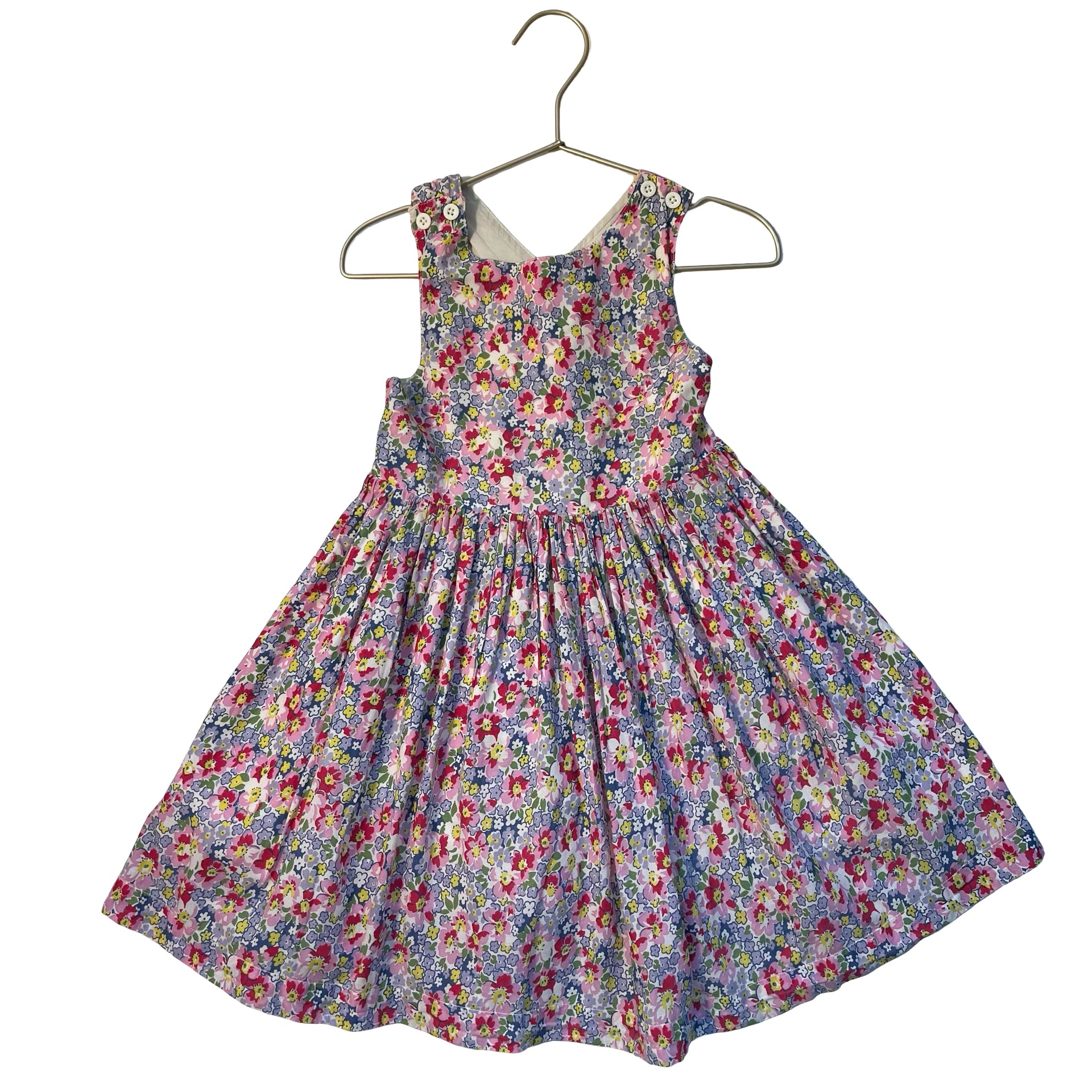 Mini Boden Pink & Purple Floral Dress - Size 4-5Y