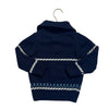 Janie and Jack Navy Nautical Quarter-Button Sweater - Size 3
