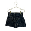 Abel & Lula Black Belted Faux Leather Pleated Shorts - Size 4