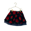 Janie and Jack Navy & Red Floral Velvet Skirt - Size 4