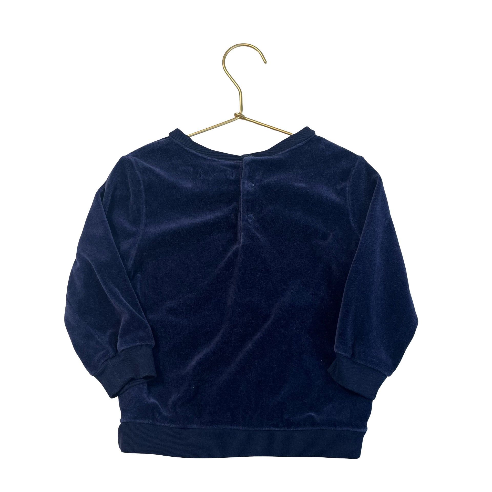 Ralph Lauren Navy Velour Top - Size 24 Mo