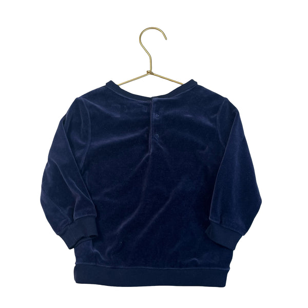 Ralph Lauren Navy Velour Top - Size 24 Mo