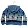 Faherty Blue Tropical Sunset Print Zip-Up Hooded Sweatshirt - Size 2T