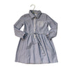 Carter's Blue & White Striped Belted Shirt Dress - Size 4T
