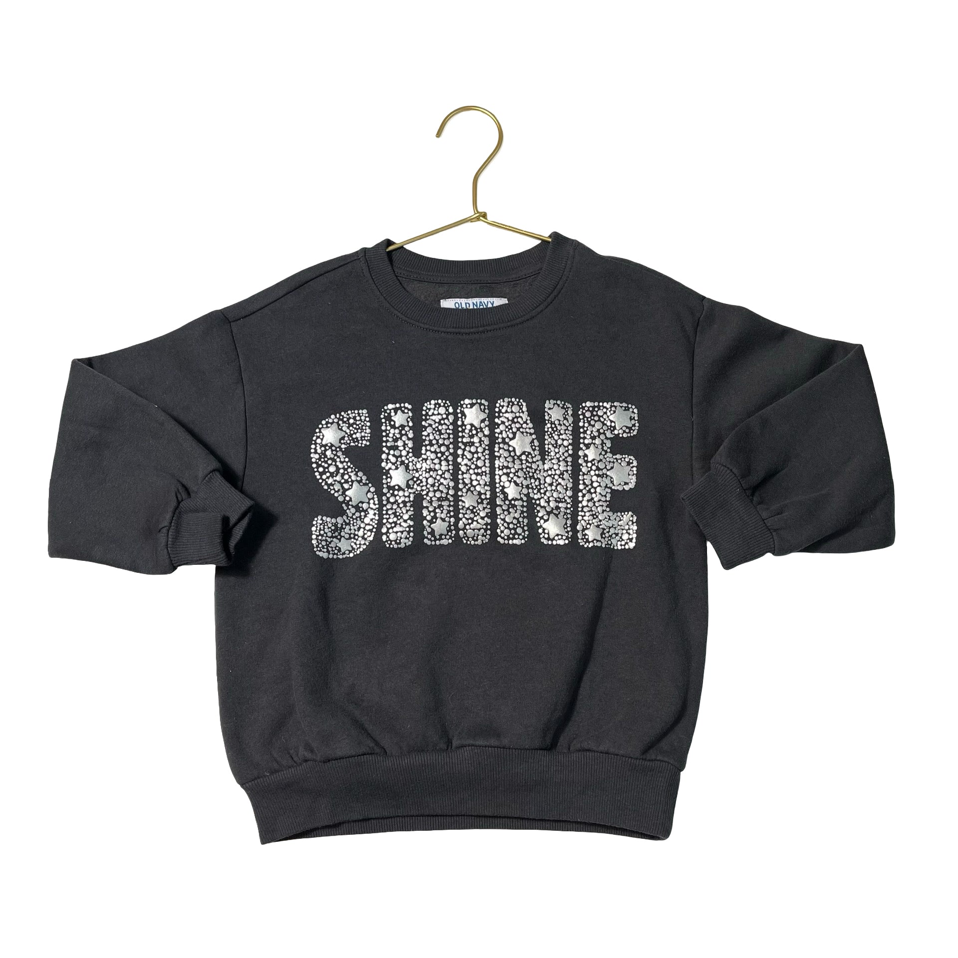 Old Navy Gray & Silver Metallic 'Shine' Sweatshirt - Size 5T