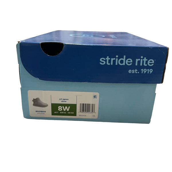 Stride Rite Silver Metallic 'Srt Agnes' Ankle Boots New in Box w/ Tags - 8 WIDE