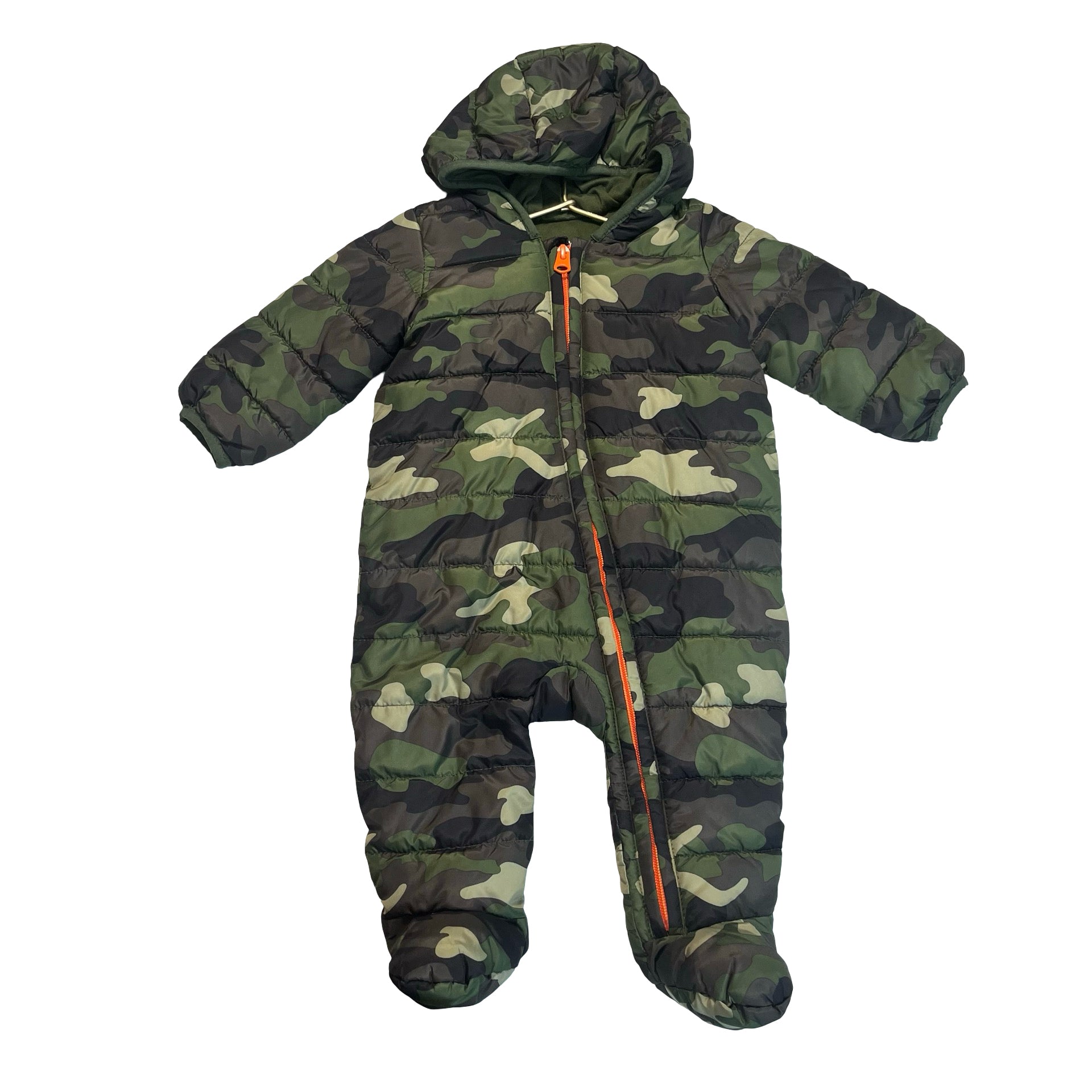 Baby Gap Green Camouflage Puffer Bunting - Size 6-12 Mo