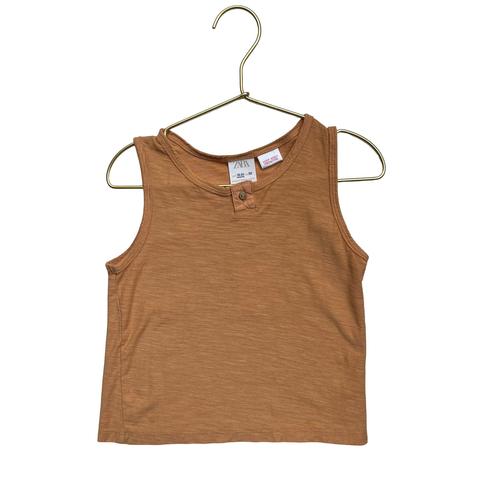 Zara Dusty Marigold Tank Top - Size 18-24 Mo