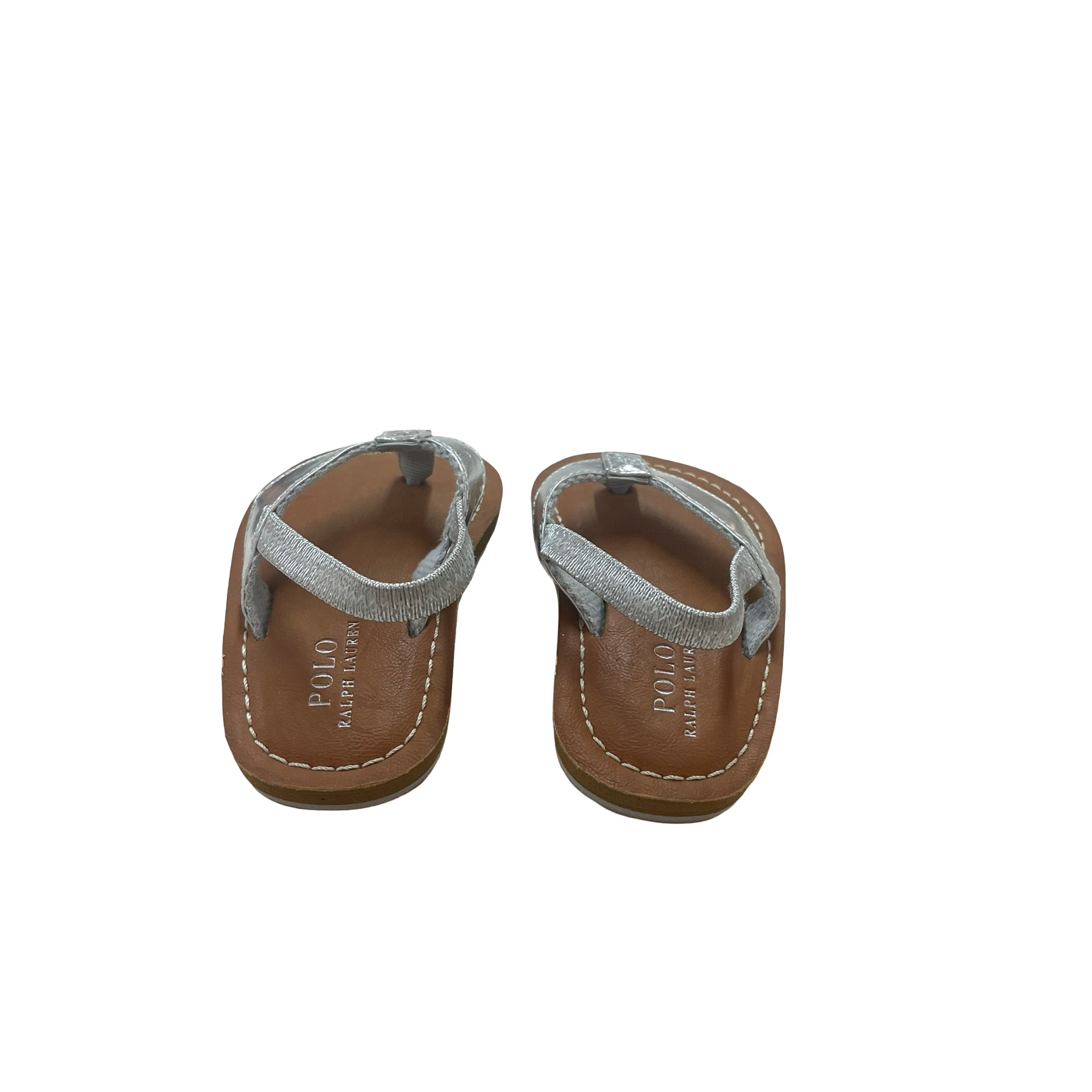 Polo Ralph Lauren Silver Flip Flop Sandals - Size 6