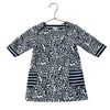 JoJo Maman Bebe Navy & Ivory Woodland Print Dress - Size 12-18 Mo