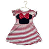Baby Gap x Disney Red & Ivory Striped Minnie Mouse Applique Dress - Size 4