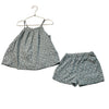 H&M Sage Green Shell Print Cotton Gauze Tank & Shorts Set - Size 6X