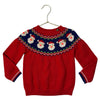 Baby Boden Red Fair Isle Santa Sweater - Size 2-3Y
