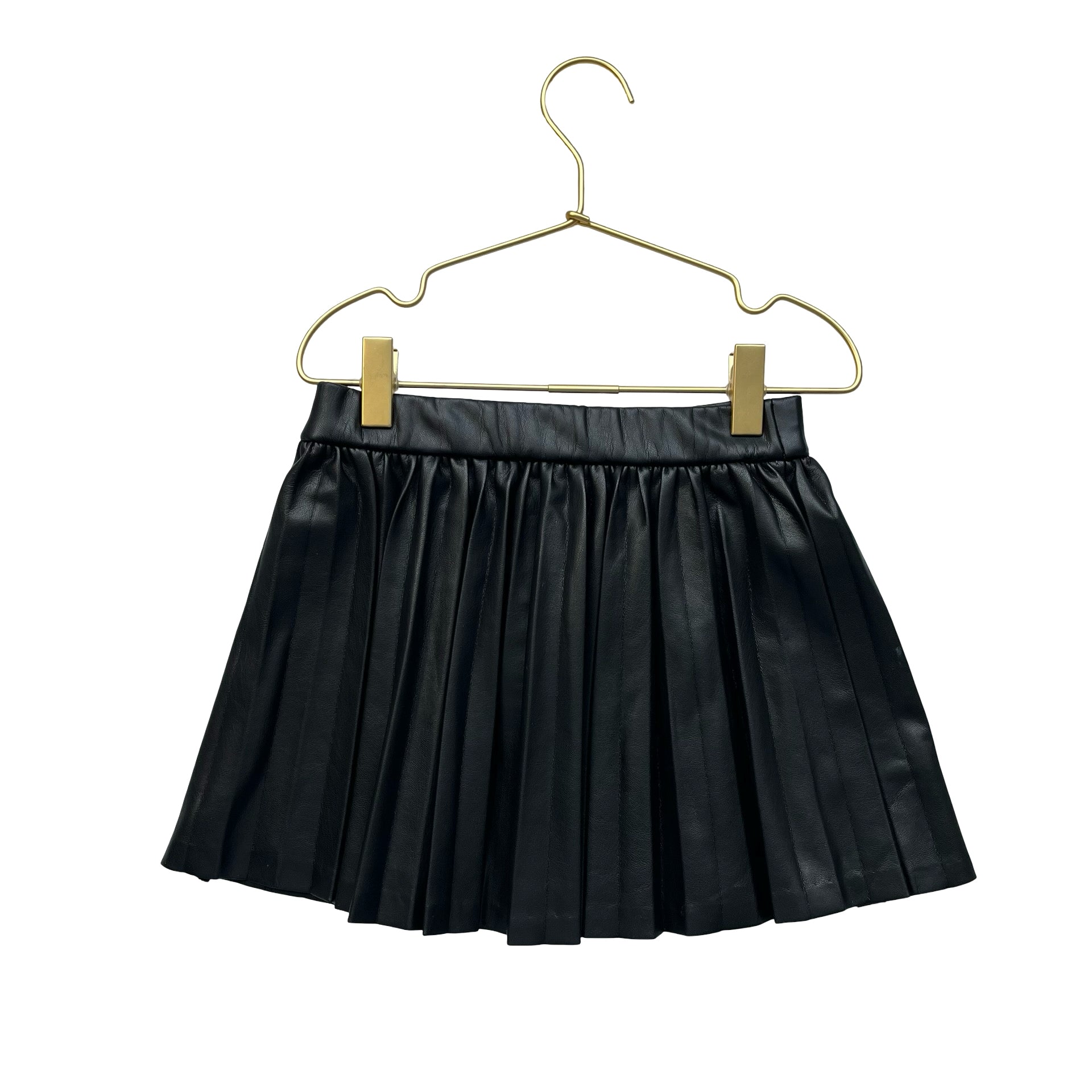 Rachel Parcell Black Pleated Faux Leather Skirt - Size 6