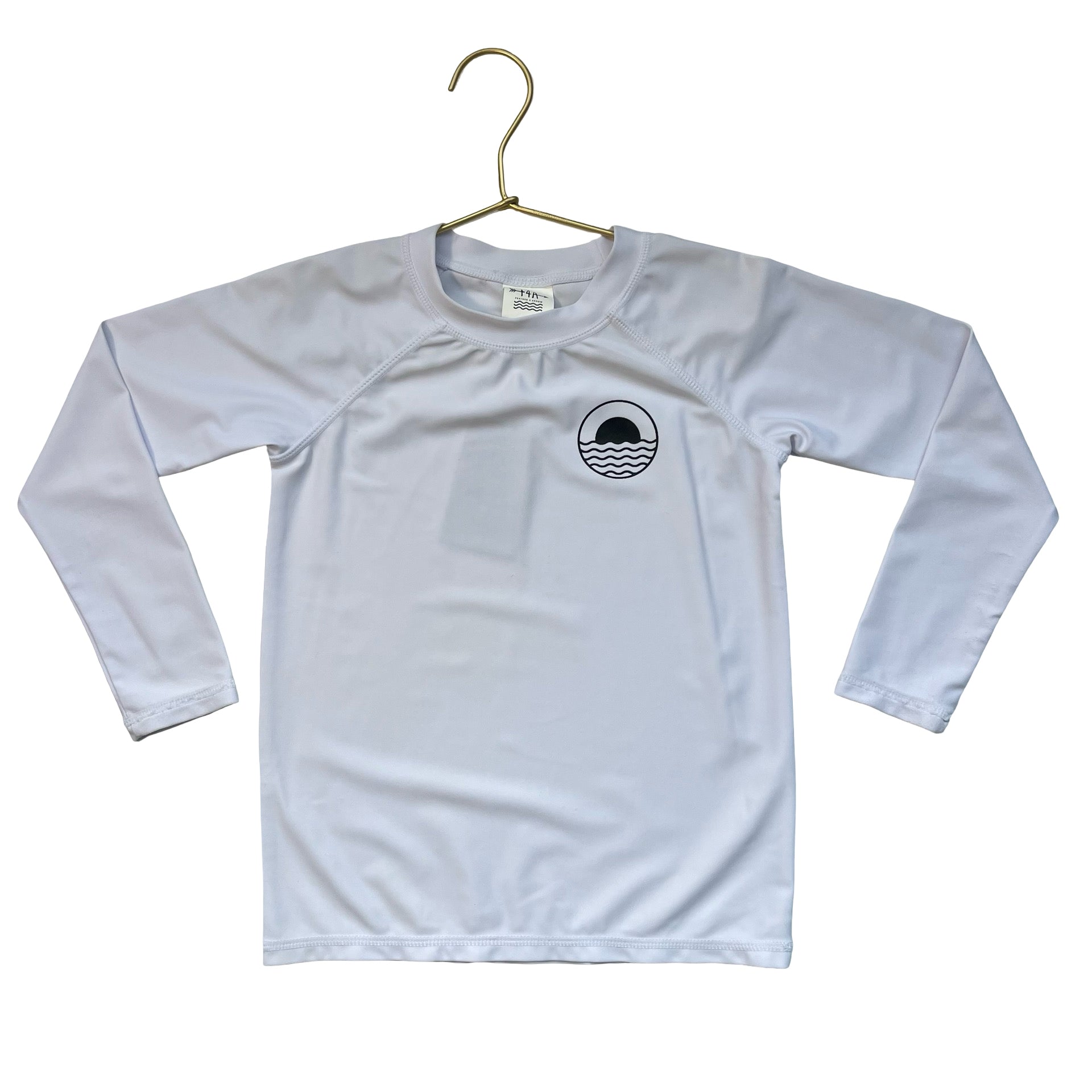 Feather 4 Arrow White Rash Guard - Size 6