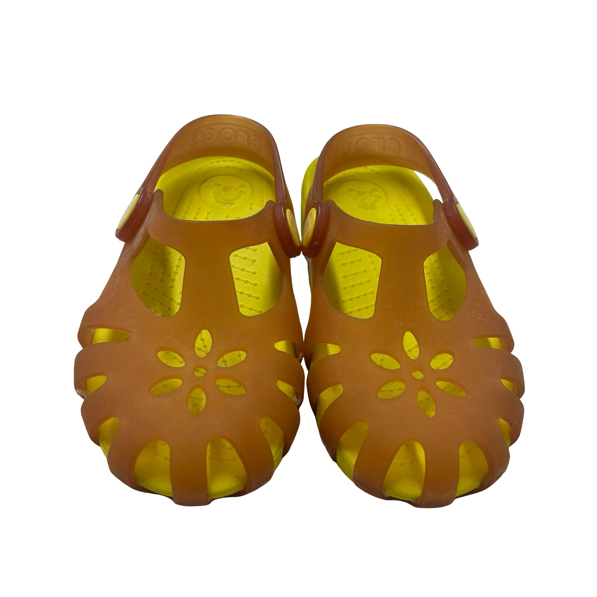 Crocs 'Shirley' Orange & Yellow Sandals - Size C10