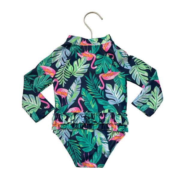 Carter's Tropical & Flamingo Print Swim Suit - Size 9 Mo