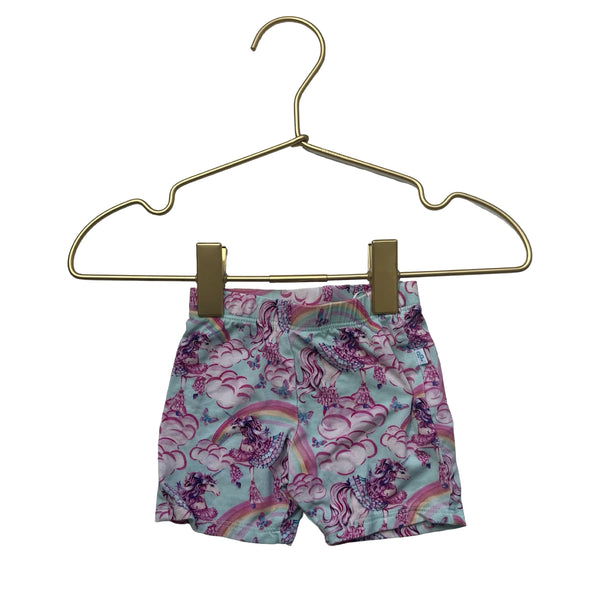 Posh Peanut Teal & Pink Unicorn Shorts - Size 3-6 Months