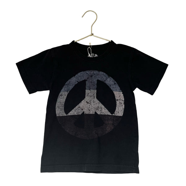 Wes and Willy Black Peace Sign T-Shirt - Size 3T