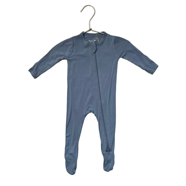 Kyte Blue One-Piece Footed PJs - Size 0-3 Mo