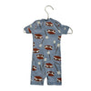 Hanna Andersson Blue S'mores Print Romper PJs - Size 0-3 Mo