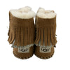 UGG Chestnut & Silver Fringe Booties - Size 2-3