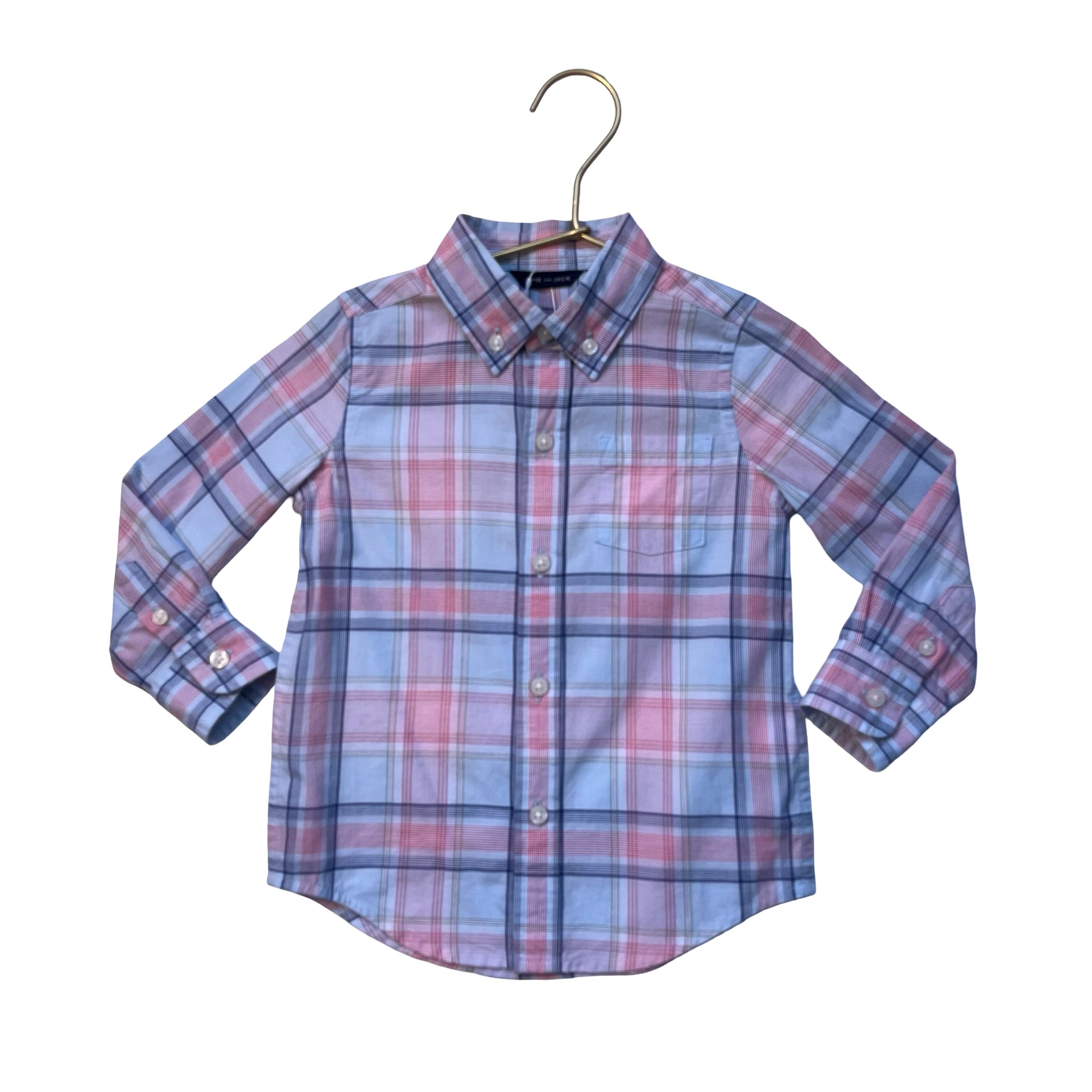 Janie and Jack Light Blue & Pastel Button Down Shirt - Size 18-24 Mo