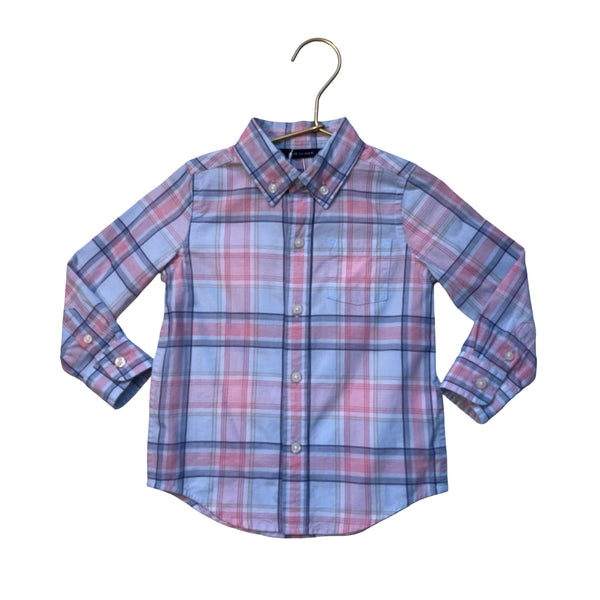 Janie and Jack Light Blue & Pastel Button Down Shirt - Size 18-24 Mo