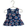 Hanna Andersson Blue Flower Print Tank - Size 2T