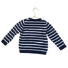 Janie and Jack Navy & White Striped Cotton Sweater - Size 2T
