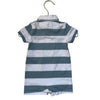 Ralph Lauren Blue & White Striped Polo Romper - Size 6 Mo