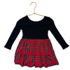 Play by Little Sleepies Red Tartan & Black Ribbed Bodysuit Dress - Size 12-18 Mo