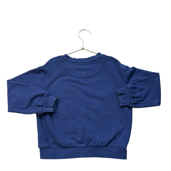 Mini Boden Blue Dinosaur Applique Sweatshirt - Size 7-8Y