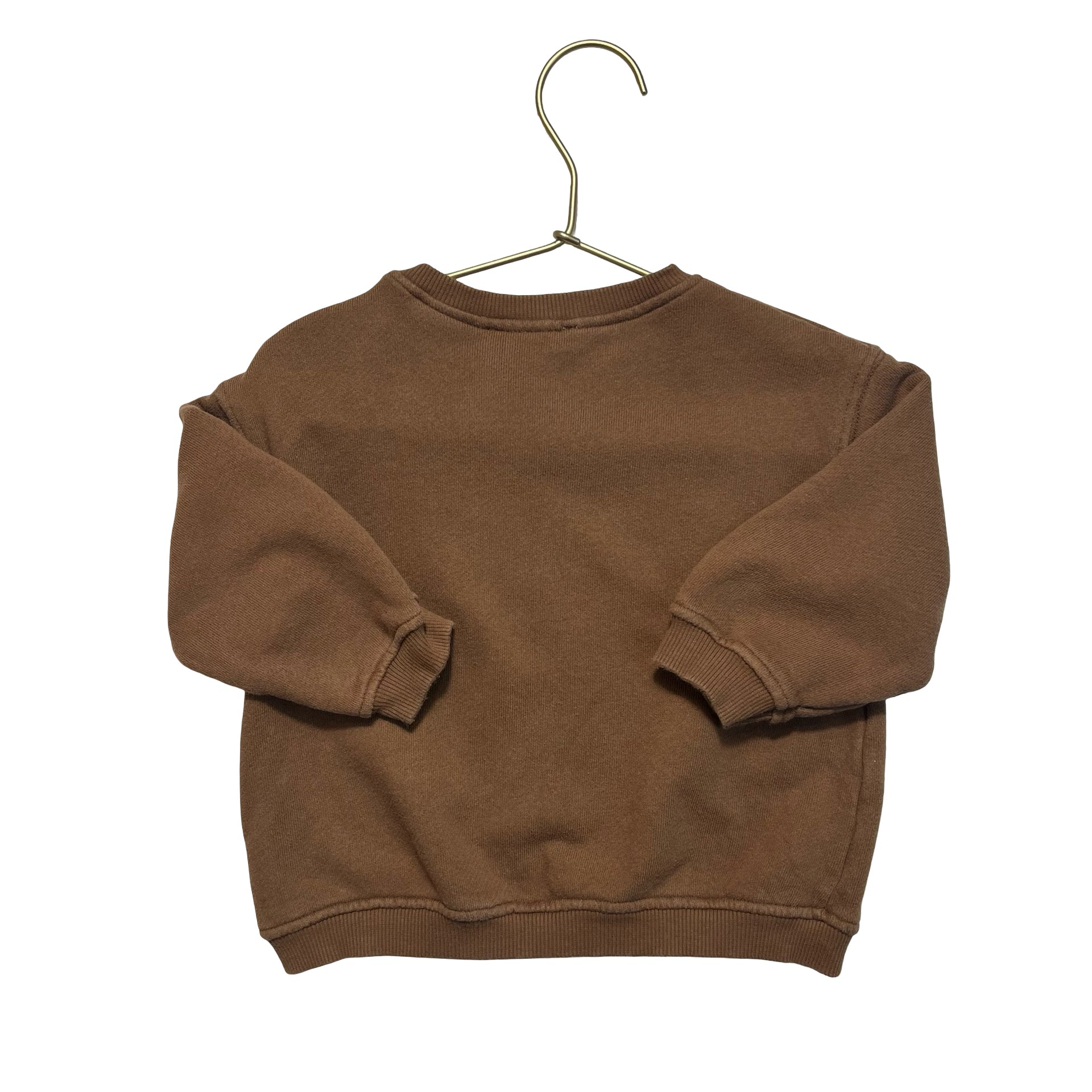 Zara Brown 'Bonjour Everybody' Sweatshirt - Size 9-12 Mo