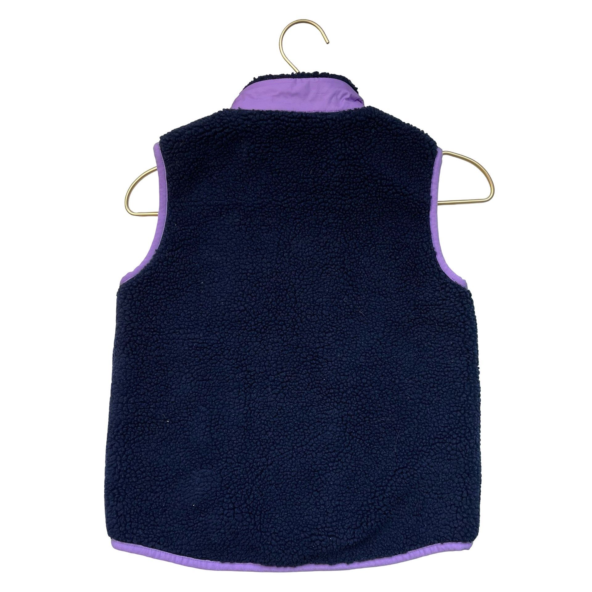 Crewcuts Navy Sherpa & Lavender Trim Vest - Size 8