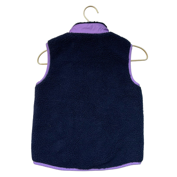 Crewcuts Navy Sherpa & Lavender Trim Vest - Size 8
