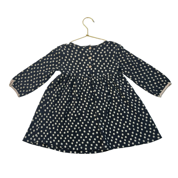 Zara Black & Ivory Polka Dot Knit Dress - Size 4-5