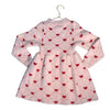 Lola & The Boys Pink & Red Heart Pattern Sweater Dress - Size 6-7