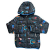 Hanna Andersson Black Space Print Hooded Winter Jacket - Size 6-7