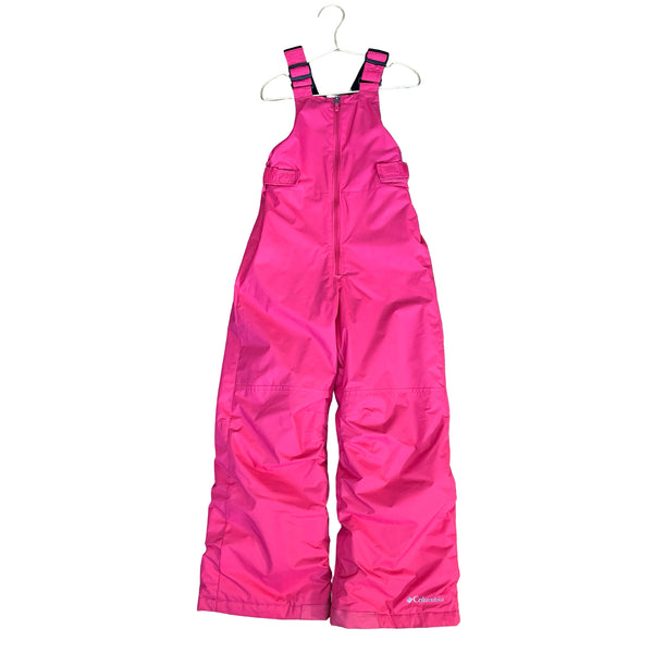 Columbia Pink Snow Bib (Note Wear on Hem) - Size S 7-8