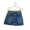 Cat & Jack Blue & Copper Button Down Jean Skirt - Size XS (4/5)
