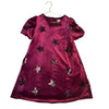Cat & Jack Burgundy Velvet & Sequin Star Dress - Size M 8