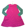 Mini Boden Pink Christmas Applique Dress - Size 9-10